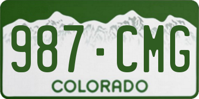 CO license plate 987CMG