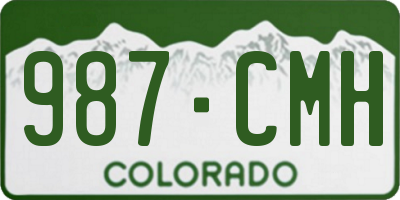 CO license plate 987CMH