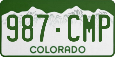 CO license plate 987CMP