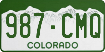 CO license plate 987CMQ