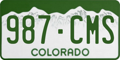 CO license plate 987CMS