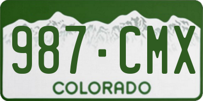 CO license plate 987CMX