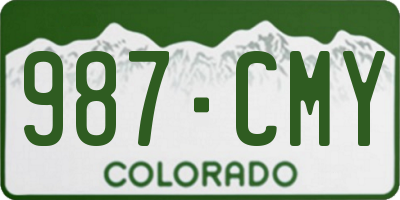 CO license plate 987CMY