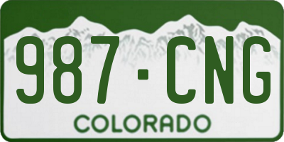 CO license plate 987CNG