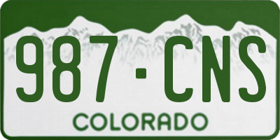 CO license plate 987CNS
