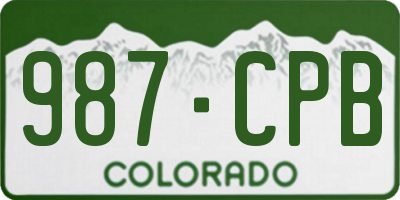 CO license plate 987CPB