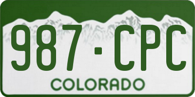 CO license plate 987CPC