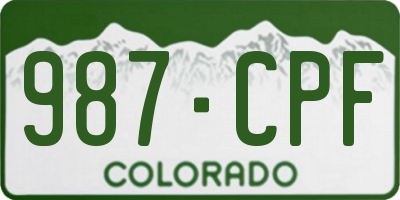 CO license plate 987CPF