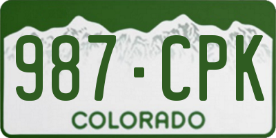 CO license plate 987CPK