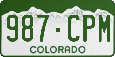 CO license plate 987CPM