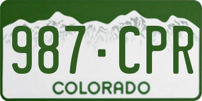 CO license plate 987CPR