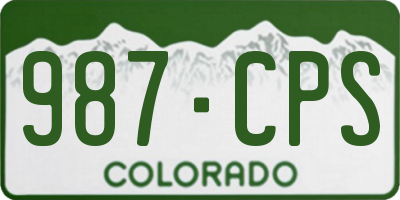 CO license plate 987CPS