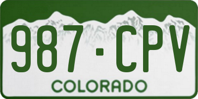 CO license plate 987CPV