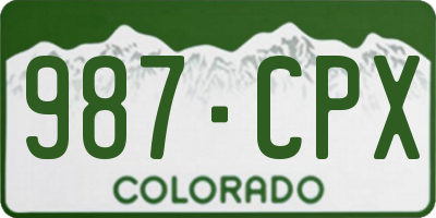 CO license plate 987CPX