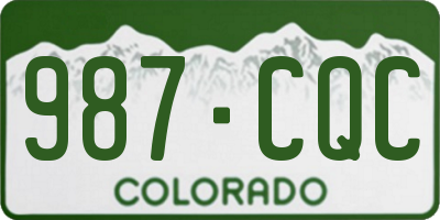 CO license plate 987CQC