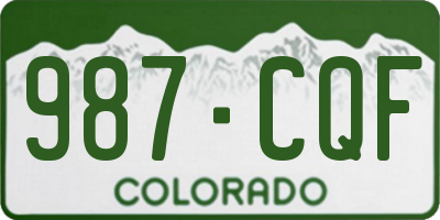 CO license plate 987CQF