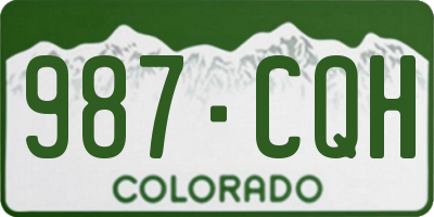 CO license plate 987CQH