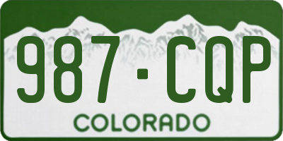 CO license plate 987CQP
