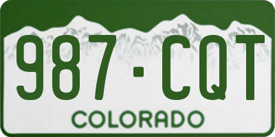 CO license plate 987CQT