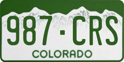 CO license plate 987CRS