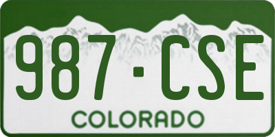 CO license plate 987CSE