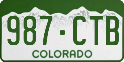 CO license plate 987CTB