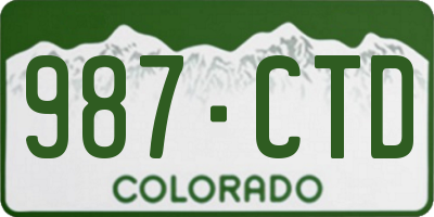 CO license plate 987CTD