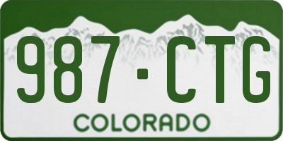 CO license plate 987CTG
