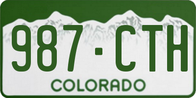 CO license plate 987CTH