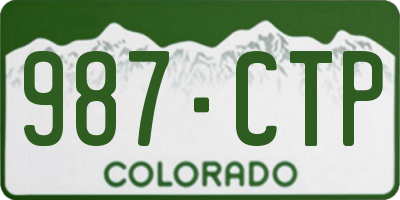 CO license plate 987CTP