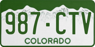 CO license plate 987CTV