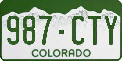 CO license plate 987CTY