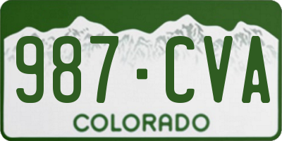 CO license plate 987CVA