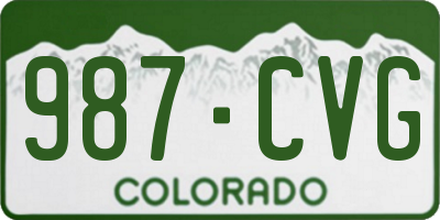 CO license plate 987CVG