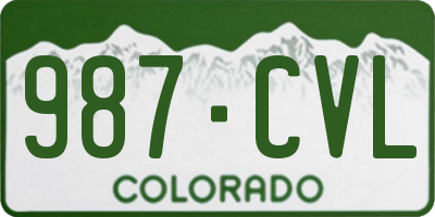 CO license plate 987CVL