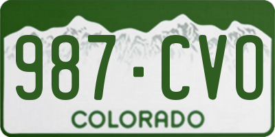 CO license plate 987CVO