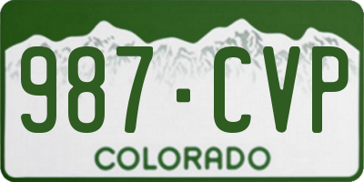 CO license plate 987CVP