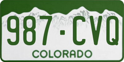 CO license plate 987CVQ