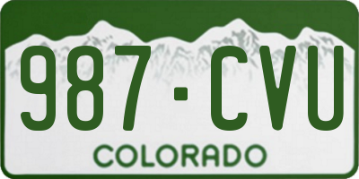 CO license plate 987CVU
