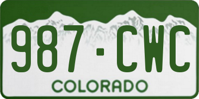 CO license plate 987CWC