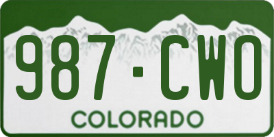 CO license plate 987CWO