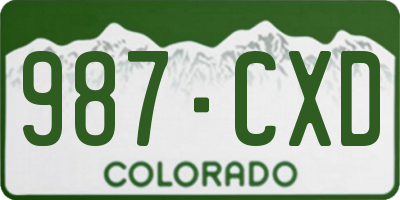 CO license plate 987CXD