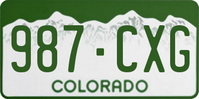 CO license plate 987CXG