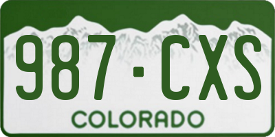 CO license plate 987CXS