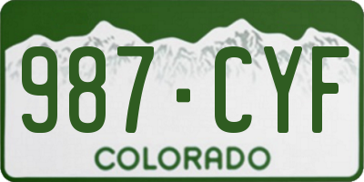 CO license plate 987CYF