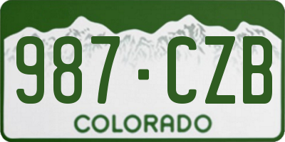 CO license plate 987CZB