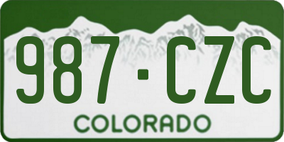 CO license plate 987CZC