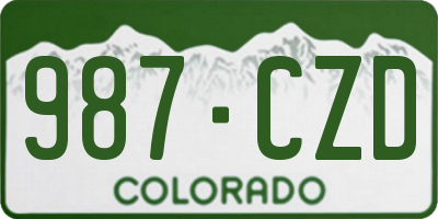 CO license plate 987CZD