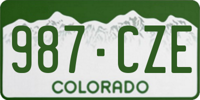 CO license plate 987CZE