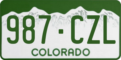 CO license plate 987CZL